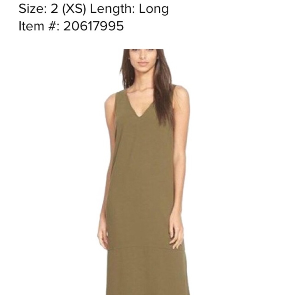 V-neck Side slit maxi